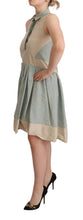 Multicolor Collared Sleeveless Sheath Dress Comeforbreakfast