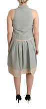 Multicolor Collared Sleeveless Sheath Dress Comeforbreakfast