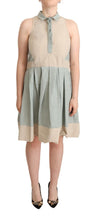Multicolor Collared Sleeveless Sheath Dress Comeforbreakfast