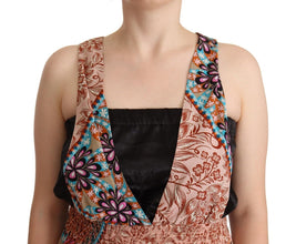Multicolor Viscose Floral Print Women Jumpsuit Dress PINKO