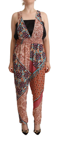 Multicolor Viscose Floral Print Women Jumpsuit Dress PINKO