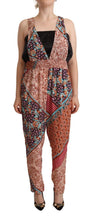 Multicolor Viscose Floral Print Women Jumpsuit Dress PINKO