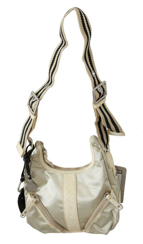 White Shoulder Crossbody Sling Fabric Purse WAYFARER