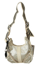 White Shoulder Crossbody Sling Fabric Purse WAYFARER
