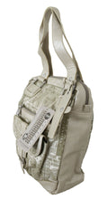White Printed Handbag Shoulder Fabric Purse WAYFARER
