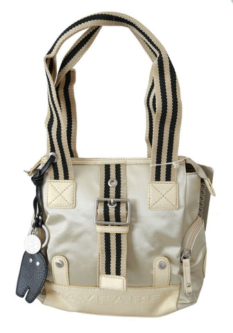 Beige Handbag Shoulder Tote Fabric Purse WAYFARER