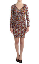 Multicolor Longsleeved Viscose Shift Dress GF Ferre