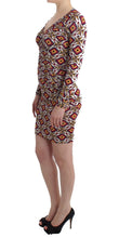 Multicolor Longsleeved Viscose Shift Dress GF Ferre