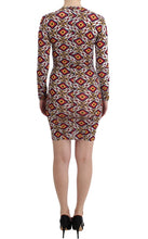 Multicolor Longsleeved Viscose Shift Dress GF Ferre