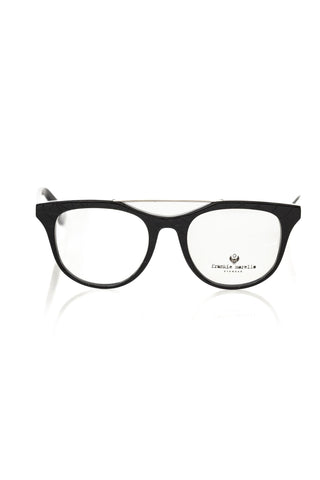 Black Acetate Unisex Eyeglass Frame Frankie Morello