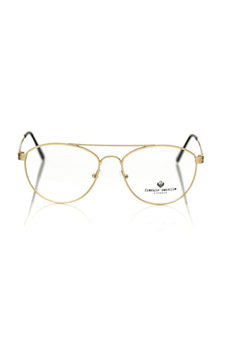Gold Metallic Unisex Frame Eyeglasses Frankie Morello