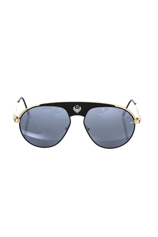 Black Metallic Fibre Men Sunglasses Frankie Morello
