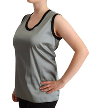 Silver Round Neck Sleeveless Casual Tank Top Dolce & Gabbana