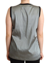 Silver Round Neck Sleeveless Casual Tank Top Dolce & Gabbana
