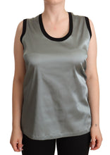 Silver Round Neck Sleeveless Casual Tank Top Dolce & Gabbana