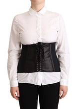 Black Corset Belt Stretch Waist Strap Top Dolce & Gabbana