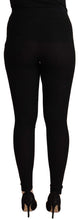 Black Cashmere Stretch Waist Tights Pants Dolce & Gabbana