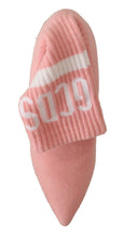 Pink Suede Logo Socks Block Heel Ankle Boots Shoes GCDS