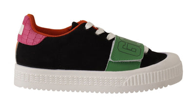 Multicolor Suede Low Top Lace Up Women Sneakers Shoes GCDS