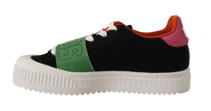 Multicolor Suede Low Top Lace Up Women Sneakers Shoes GCDS