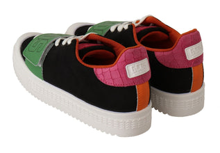 Multicolor Suede Low Top Lace Up Women Sneakers Shoes GCDS