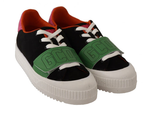 Multicolor Suede Low Top Lace Up Women Sneakers Shoes GCDS