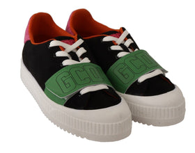 Multicolor Suede Low Top Lace Up Women Sneakers Shoes GCDS