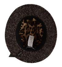 Gray Melange Blended Textured Tweed Hat Dolce & Gabbana