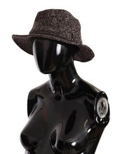 Gray Melange Blended Textured Tweed Hat Dolce & Gabbana