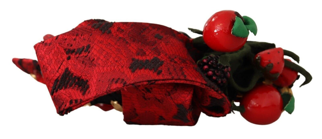 Red Tiara Berry Fruit Crystal Bow Hair Diadem Headband Dolce & Gabbana