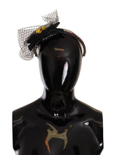 Silver Tiara Crystals Fruits Black Mesh Diadem Headband Dolce & Gabbana