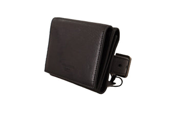 Black Leather Trifold Purse Belt Multi Kit Wallet Dolce & Gabbana