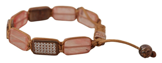 Multicolor Crystals Logo Embellished Adjustable Bracelet Nialaya