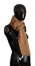 Dark Brown Wrap Shawl Knitted Camel Scarf Dolce & Gabbana