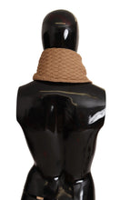 Dark Brown Wrap Shawl Knitted Camel Scarf Dolce & Gabbana