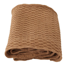 Dark Brown Wrap Shawl Knitted Camel Scarf Dolce & Gabbana