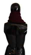 Dark Red Cashmere Logo Wrap Shawl Knitted Scarf Dolce & Gabbana