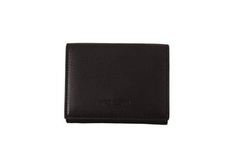 Black Leather Trifold Purse Belt Strap Multi Kit Wallet Dolce & Gabbana
