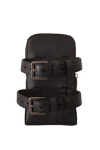Black Leather Purse Double Belt Strap Multi Kit Wallet Dolce & Gabbana