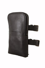 Black Leather Purse Double Belt Strap Multi Kit Wallet Dolce & Gabbana
