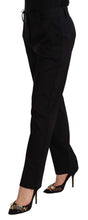 Black Mid Waist Skinny Trouser Wool Pants Dolce & Gabbana