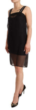 Black Silk Stretch Crystal Sheath Mini Dress Dolce & Gabbana