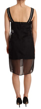 Black Silk Stretch Crystal Sheath Mini Dress Dolce & Gabbana