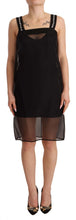 Black Silk Stretch Crystal Sheath Mini Dress Dolce & Gabbana