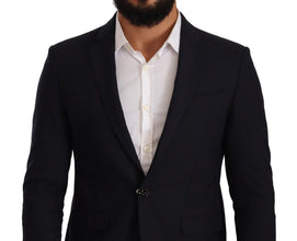 Black Single Breasted One Button Suit Jacket Domenico Tagliente