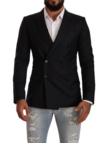 Black Dotted Double Breasted MARTINI Jacket Dolce & Gabbana