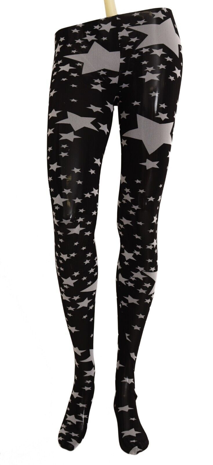 Black White Stars Print Nylon Stockings Dolce & Gabbana