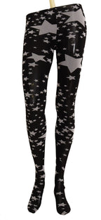 Black White Stars Print Nylon Stockings Dolce & Gabbana