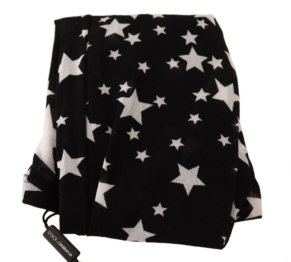 Black White Stars Print Nylon Stockings Dolce & Gabbana