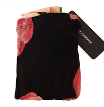 Black Floral Print Nylon Tights Stockings Dolce & Gabbana